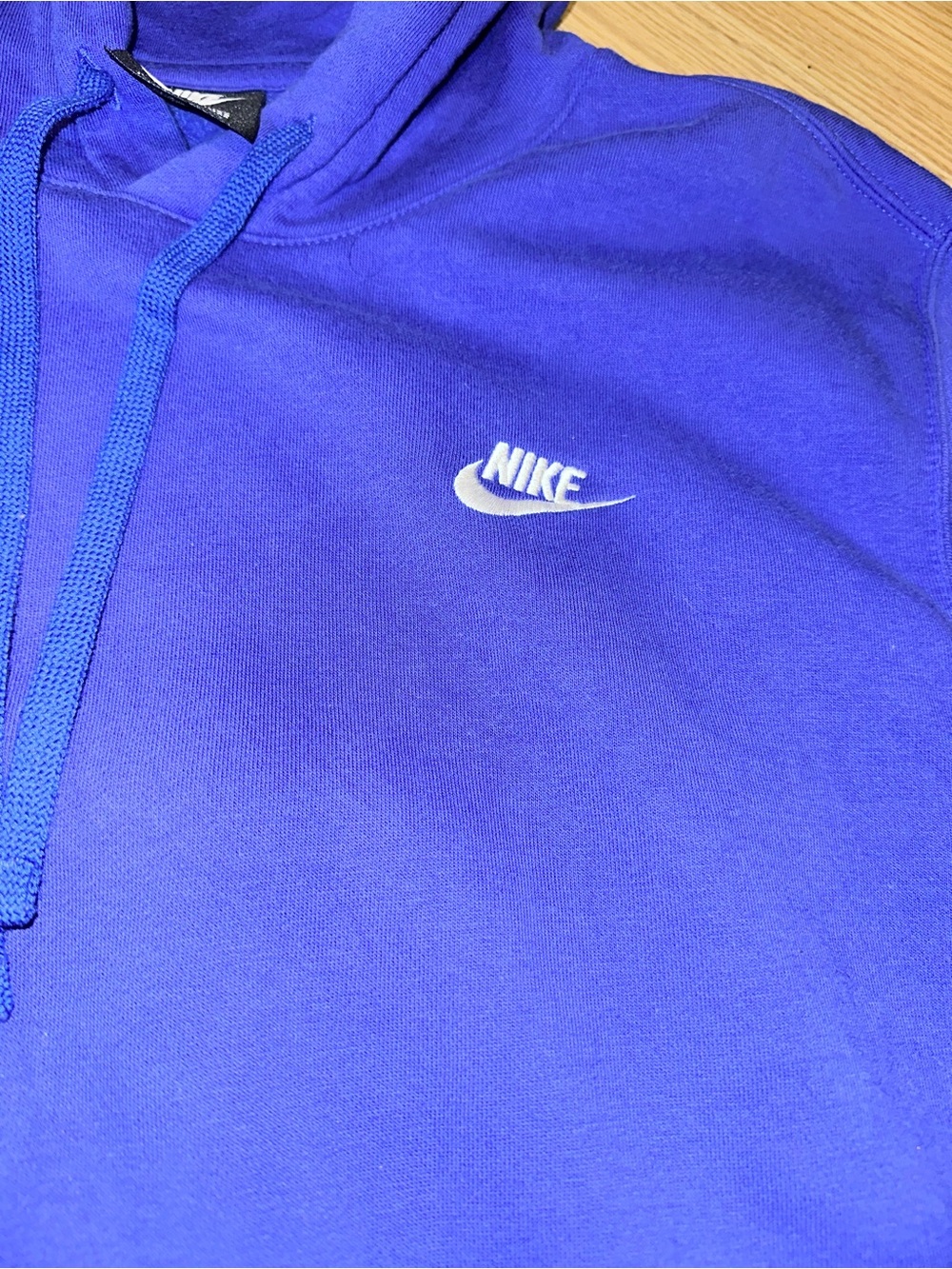 Nike Sports Hooded Sweatshirt Blue Small